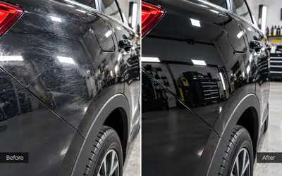 Before dan after poles baret serta koreksi cat per panel